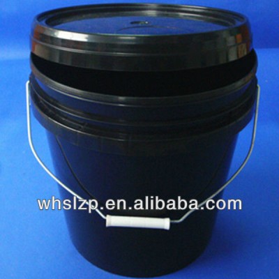 10l Black Plastic Buckets With Lids And Handles